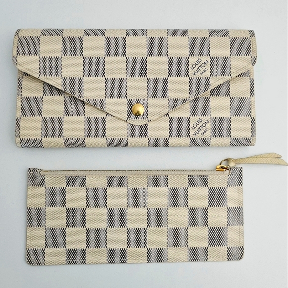 Louis Vuitton Handbags - Louis Vuitton Damier Azur Portefeuille Josephine Trifold Long Wallet With Pouch